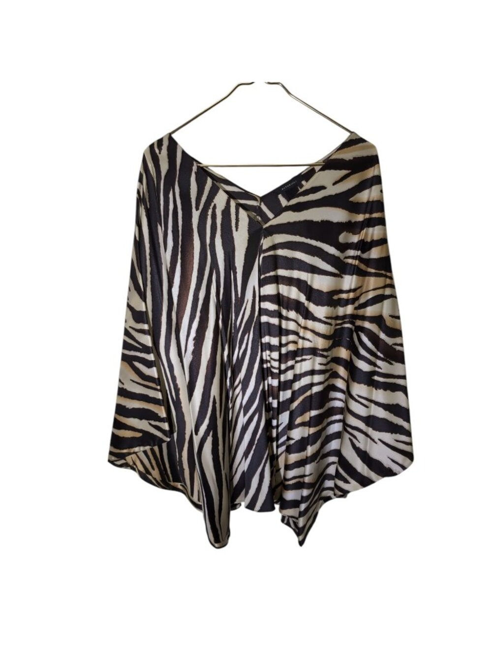 Zebra Print Poncho Top By Natori